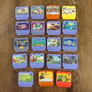 VTech V.Smile V.Motion Game Cartridge Lot of 19 Disney Scooby Dora Untested